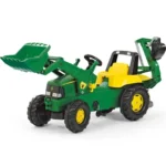 Retroescavadeira infantil verde